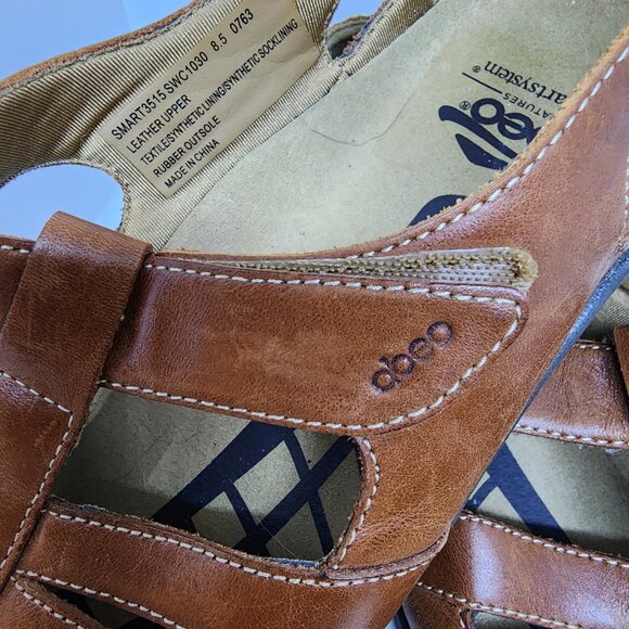 ABEO SmartSystem 3515 Fisherman Brown Leather Comfort Shoes Sandal - Picture 2 of 8